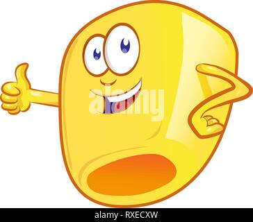 Cute cartoon corn grain vector illustration Stock Vector