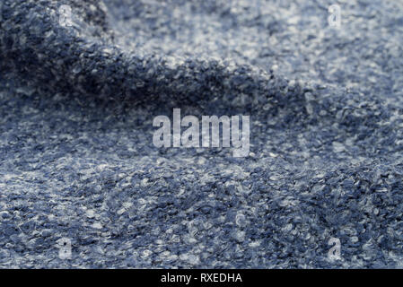 dark blue knitwear background texture macro Stock Photo