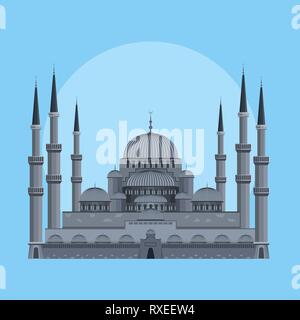 Blue Mosque - Turkey Vector Design Stock Vector