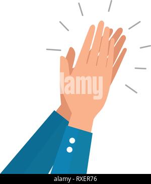 hands human applauding icon Stock Vector