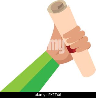 hand lifting graduation certificate roll Stock Vector Image & Art - Alamy