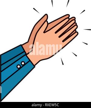 hands human applauding icon Stock Vector