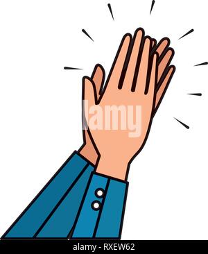 hands human applauding icon Stock Vector
