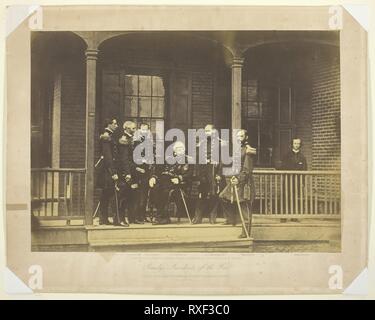 Lieutenant General Scott, General-in-Chief, U.S. Army and Staff. Mathew B. Brady; American, 1823-1896. Date: 1861. Dimensions: 26.4 x 37 cm (image/paper); 34.2 x 42.9 cm (mount). Albumen print. Origin: United States. Museum: The Chicago Art Institute. Stock Photo