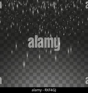 Vector illustration rain isolated on a transparent background Stock Vector