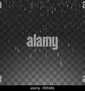 Vector illustration rain isolated on a transparent background Stock Vector