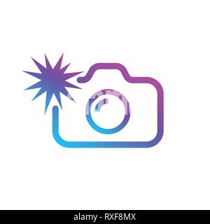 Social media modern digital camera icon, symbol, web, ui. Vector illustration. EPS 10 Stock Vector