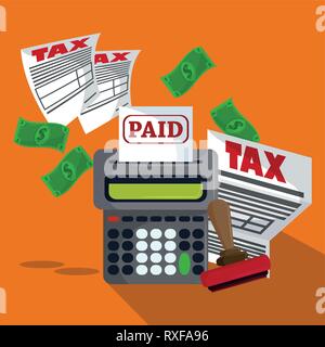 Tax governent pay day Stock Vector