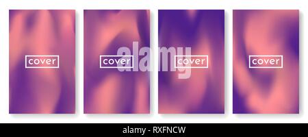 Bright color background with mesh gradient texture for brochure, leaflet, flyer, cover, catalog. Blue, pink, yellow, green placard poster template. Ve Stock Vector