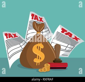 Tax governent pay day Stock Vector