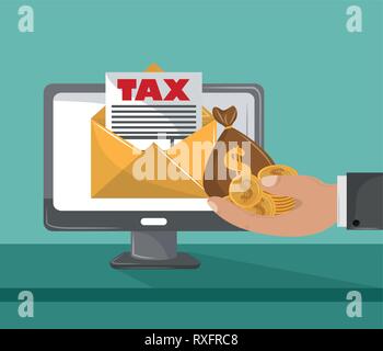 Tax governent pay day Stock Vector