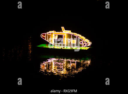 MATLOCK BATH, ENGLAND - OCTOBER 6TH, 2018: Matlock bath Illumination Stock Photo