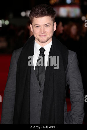 Jan 05, 2015 - London, England, UK - Testament Of Youth UK Premiere red carpet arrivals at Empire Leicester Square Photo Shows: Taron Egerton Stock Photo