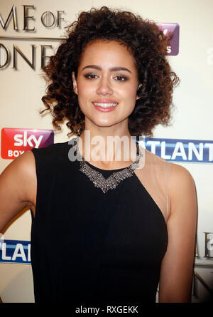 Nathalie Emmanuel attending the world premiere of the fifth series of