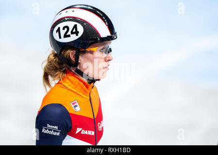 9th of march 2019 Sofia, Bulgaria ISU World Short Track Speed Skating Championships  Rianne de Vries Credit: Orange Pictures vof/Alamy Live News Stock Photo