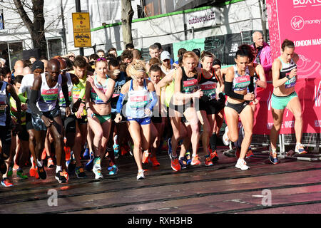 London, UK. 10th Mar 2019. The Vitality Big Half 2019 on 10 March 2019, London, UK. Credit: Picture Capital/Alamy Live News Stock Photo