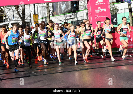 London, UK. 10th Mar 2019. The Vitality Big Half 2019 on 10 March 2019, London, UK. Credit: Picture Capital/Alamy Live News Stock Photo