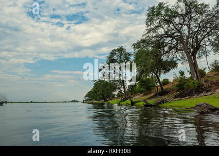 Sunset cruise at Chobe River, Botswana Stock Photo