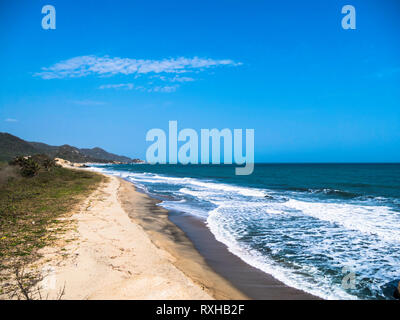 Beautiful natural beach in Tayrona National Park in Colombia Stock Photo