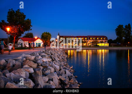 Austria, Podersdorf, 09/12/2018: Podersdorf at the Lake is a market town in the district of Neusiedl am See in Burgenland in the east of Austria on th Stock Photo