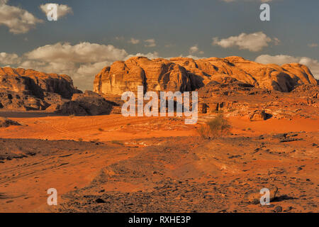 Amazing landscape of desert and mountains. Wadi Rum, Jordan. Stock Photo