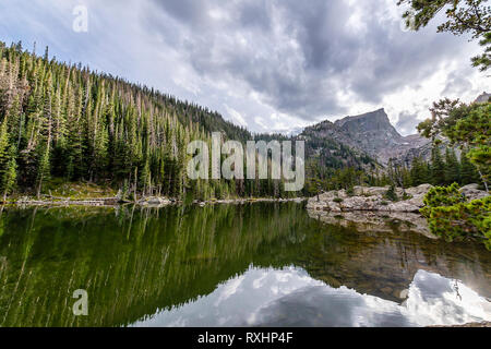 Hallett Peak, Dream Lake, Tyndall Gorge, Rocky Mountain National Park ...