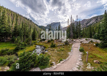 Hallett Peak, Dream Lake, Tyndall Gorge, Rocky Mountain National Park ...