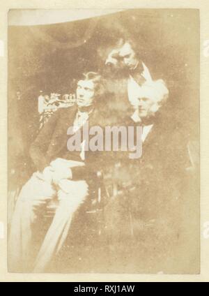 James Gordon, William Hanna D.D. and 'Mr. Cowan'. David Octavius Hill; Scottish, 1802-1870; Robert Adamson; Scottish, 1821-1848; William Henry Fox Talbot (Formerly attributed to); English, 1800-1877. Date: 1843-1847. Dimensions: 15.6 x 11.4 cm (image/paper); 29 x 39.2 cm (mount). Salted paper print. Origin: Scotland. Museum: The Chicago Art Institute. Stock Photo