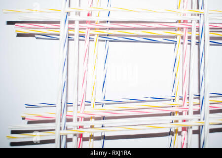 Abstract of multi-colored sticks, stripes Stock Photo