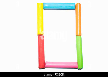 Capital Letter D : Plasticine forming a the letter D on a white background Stock Photo