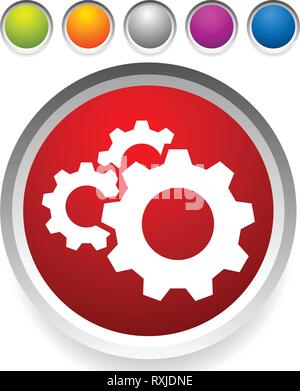 Gear, cogwheel icon. Repair, maintance, mechanics concept icon Stock Vector