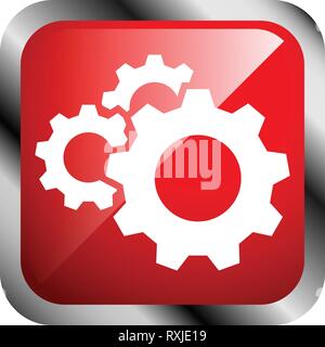 Gear, cogwheel icon. Repair, maintance, mechanics concept icon Stock Vector