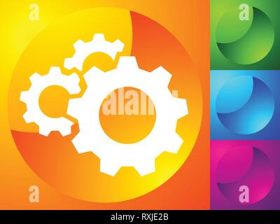 Gear, cogwheel icon. Repair, maintance, mechanics concept icon Stock Vector