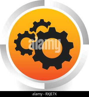 Gear, cogwheel icon. Repair, maintance, mechanics concept icon Stock Vector