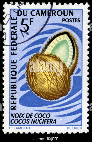 Postage stamp from Cameroon in the Fruits of the land series issued in 1967 Stock Photo