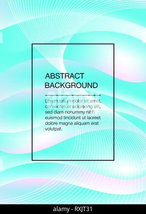 Blue abstract background with waves Stock Vector