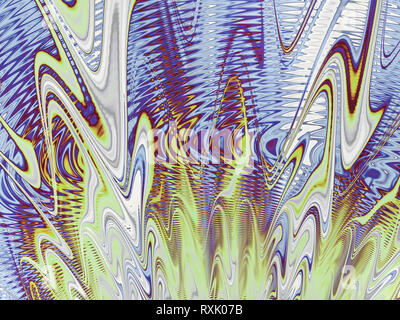 abstract fractal background with curved multicolor smoothing lines and waves Stock Photo