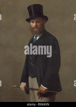 Édouard Manet. Henri Fantin-Latour; French, 1836-1904. Date: 1867. Dimensions: 46 1/4 × 35 7/16 in. (117.5 × 90 cm). Oil on canvas. Origin: France. Museum: The Chicago Art Institute. Stock Photo
