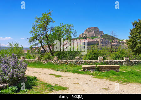the old medieval town of Morella, Castellon in Spain Stock Photo