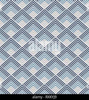 Geometric pattern vector. Blue Japanese background. triangle elements. Stock Vector