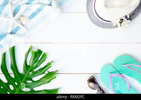 Summer flat lay scenery Stock Photo