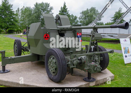 An anti aircraft gun on display outside the Royal Garrison Artillery ...