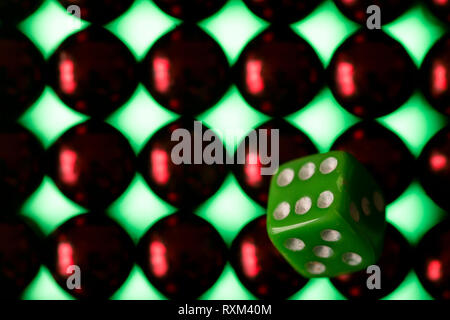 Dice on regular background Stock Photo