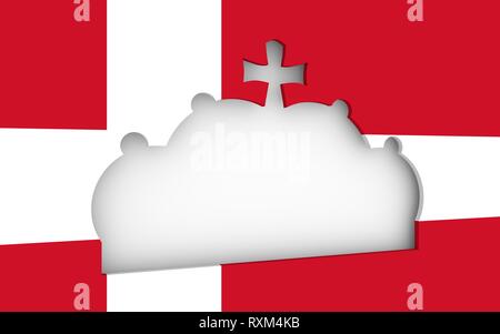 Stylized illustration of the imperial state crown Stock Photo