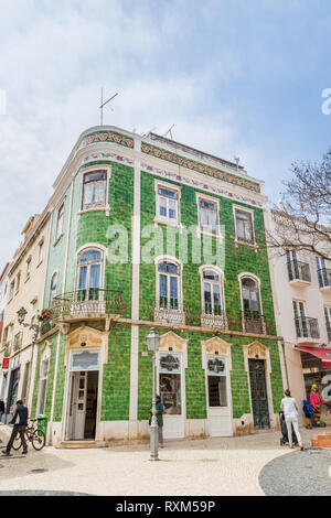 Lagos, Portugal - April, 22, 2017: Street view Lagos in the Algarve in Portugal Stock Photo