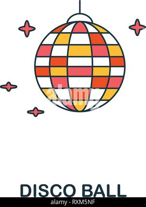 Disco Ball icon. Creative 2 colors design fromDisco Ball icon from party icon collection. Perfect for web design, apps, software, printing Stock Vector
