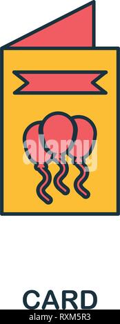 Card icon. Creative 2 colors design fromCard icon from party icon collection. Perfect for web design, apps, software, printing Stock Vector