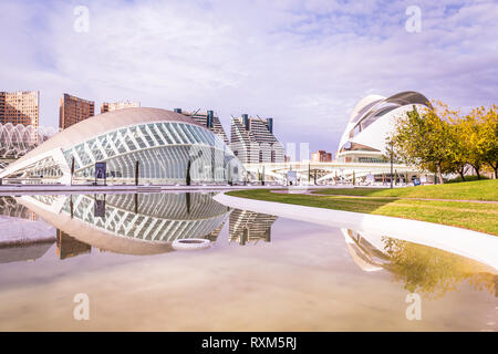 Hemisferic and Palau de les Arts in the city of arts and science Valencia, Spain Stock Photo