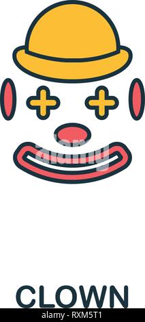 Clown icon. Creative 2 colors design fromClown icon from party icon collection. Perfect for web design, apps, software, printing Stock Vector