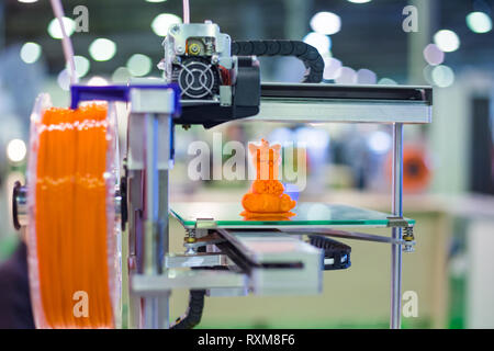 3D printer during work Stock Photo